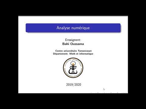 Analyse numérique (Introduction)