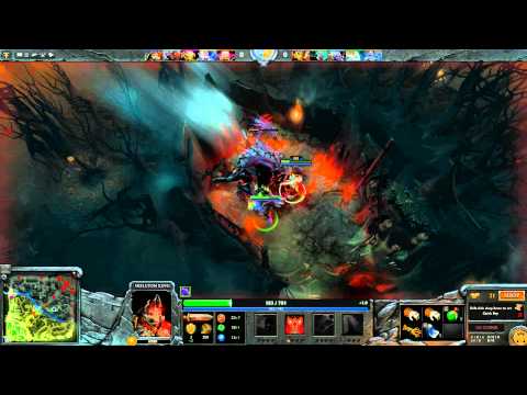 Beating Roshan at LvL 1! [Skeleton King and Ursa Combo]