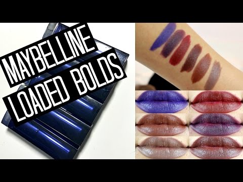 NEW Maybelline The Loaded Bolds Swatches + Review! | Samantha jane Video