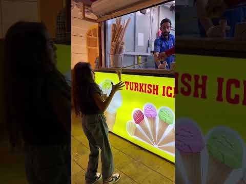 Turkish Ice Cream in Dubai #shorts #turkishicecream