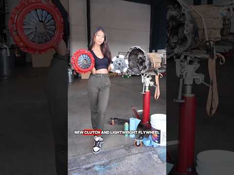 Stage 3 clutch kit & lightweight flywheel install on the 350Z #nissan #z32 #diy #carmods