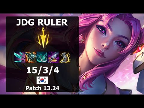 JDG Ruler Kaisa ADC vs Ezreal| Patch 13.24 KR Challenger