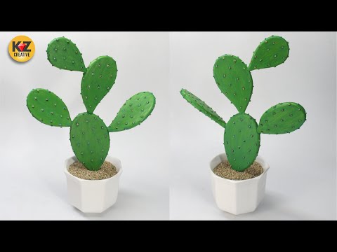 DIY Artificial Cactus Plant | How to make a Faux Plant