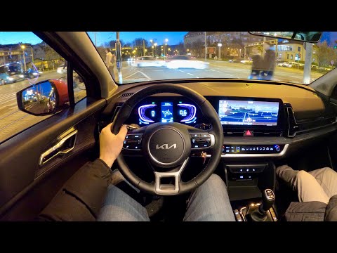 New KIA Sportage 2022 - NIGHT POV test drive & REVIEW (150 HP petrol, manual)