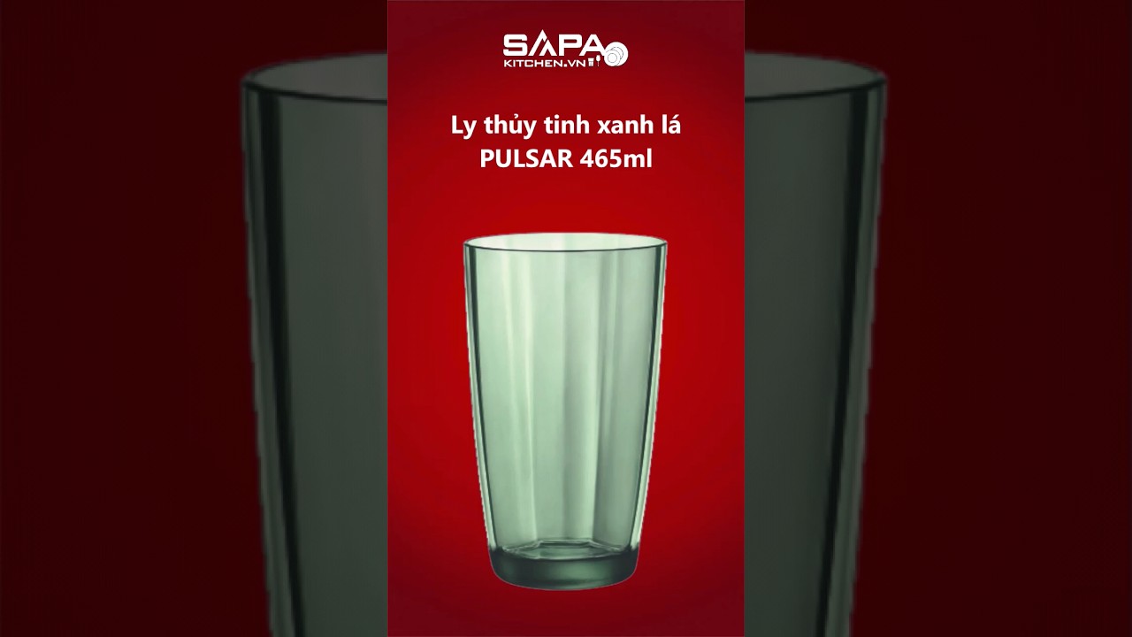Ly thủy tinh Pulsar 46.5 cl màu xanh lá