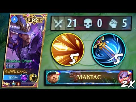 THIS IS THE ONLY ATTACK SPEED ITEM FOR CLINT TO MAXIMIZE YOUR DAMAGE!!😱 21 KILLS + 2X MANIAC!!!🔥