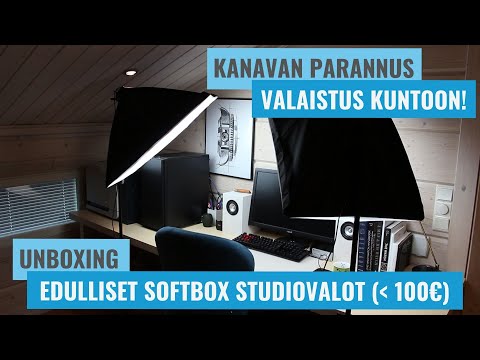 Videoiden valaistus kuntoon! Softbox studiovalot alle satasella?