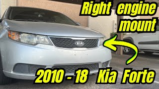 How to replace right engine mount on a 2013 Kia Forte | 2010-2018 Kia Forte
