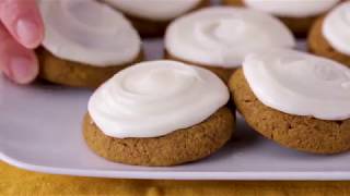 recipe for soft pumpkin cookies with cream cheese frosting