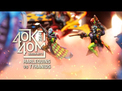 Harlequins vs Tyranids. Warhammer 40k in 40 minutes.