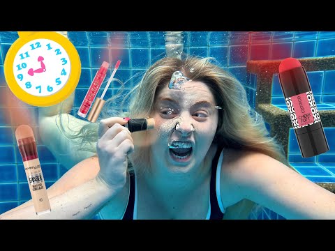 Ich schminke mich UNTERWASSER in EINEM ATEMZUG! 😳 die härsteste Challenge meines Lebens.. 💧