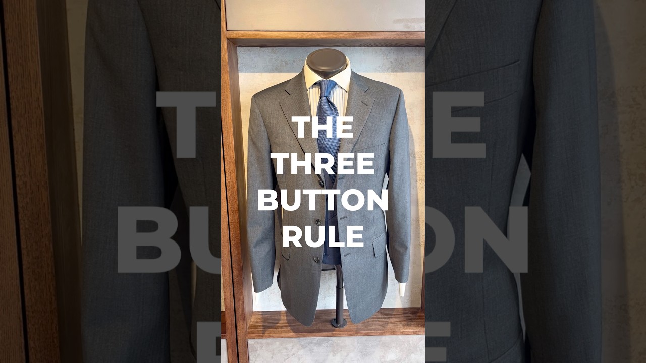 How to button a three-button jacket. Remember this rule: sometimes, always, never. #suit #howto