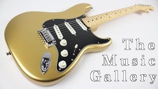 Video thumbnail for Fender® Custom Shop Yuriy Shishkov Master Built Custom Deluxe Strat Aztec Gold Demonstration by musicglryinc