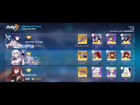 EX Memorial Arena - SSS False God Otto (39946/47936) : HO(SS0) - HFI (+3) - GD | Honkai Impact 3
