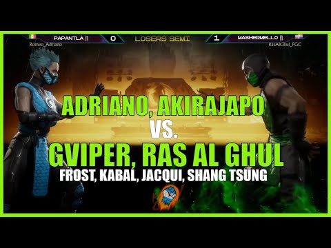 MK11: ADRIANO, AKIRA_JAPO VS RAS AL GHUL, GVIPER - Frost, Kabal vs Shang Tsung, Jacqui 2 vs 2
