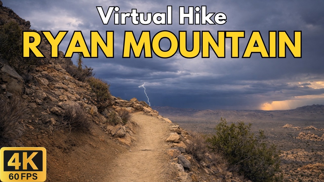 4K Virtual Treadmill Hike – Ryan Mountain Full Ascent & Descent, Joshua Tree NP | Scenic 70-Min Walk