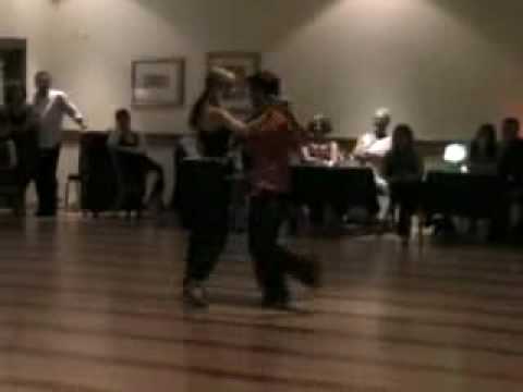  Eugenia Parilla  and  Ezequiel Farfaro  are  dancing  to  the  tango  "  Corazon Encadenado  "