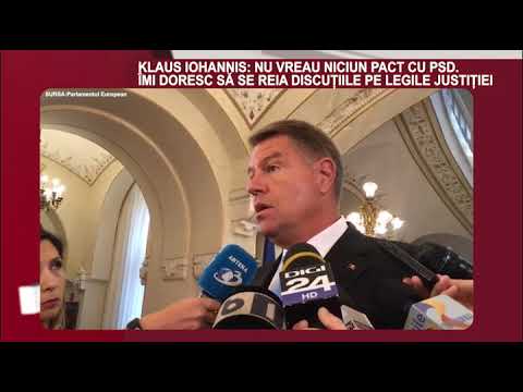 DECLARATIA ZILEI 24 Octombrie - Klaus Iohannis: Nu vreau pact cu PSD