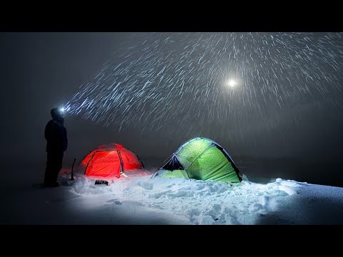 DEEP SNOW CAMP - SCOTLAND by a Loch - HILLEBERG SOULO - Wild Camping UK