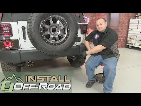 Jeep Wrangler JK Corsa Axle-Back Exhaust 2-1/2\" Sport Dual W/3-1/2\" Polished Tips 2007-18