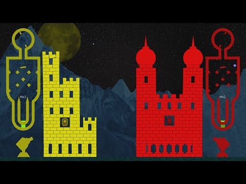 Castle Destruction Marble Race in ALgodoo ☆ The War Day #84-85