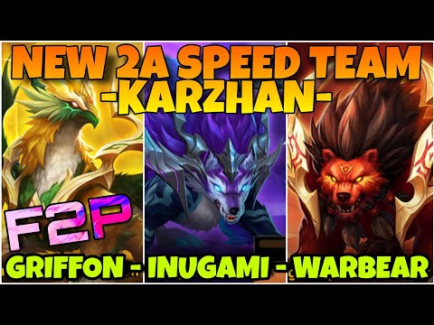 NEW 2A KARZHAN REMAINS SPEED TEAM !!! ( 2A INUGAMI - 2A GRIFFON - 2A WARBEAR ) SUMMONERS WAR