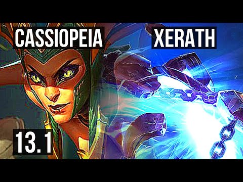 CASSIOPEIA vs XERATH (MID) | 12/1/2, 7 solo kills, Legendary, 1.4M mastery | EUW Master | 13.1