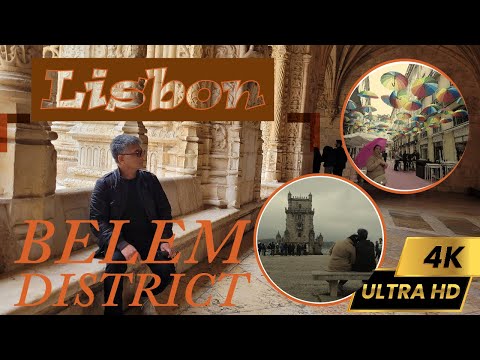 Belem District on Cloudy Day 4K (Pink Street + Metro) Walking Tour 2023