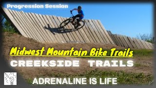 Midwest Mountain Bike Trails - Creekside Progression Session. Skills , Fun and Injury