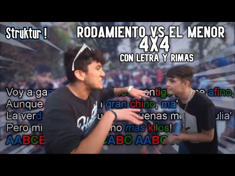 Rodamiento vs El Menor SUBTITULADO con LETRA y RIMAS(metrica analizada) - Struktur !