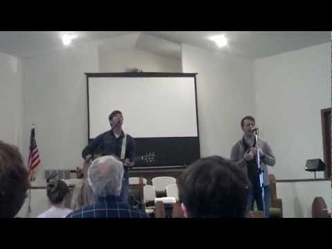 Chris & Caleb performing at First Baptsit Church, Pinewood, TN