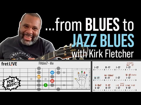 JAZZ Up Your BLUES with Kirk Fletcher's Tasty Guitar Moves! fretLIVE Lesson (Gospel/R&B/Jazz/Blues)