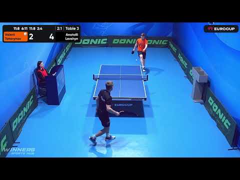 19:40 Valerii Tatarynov 3-1 Anatolii Levshyn 01.05.2023 TT Euro.Cup Ukraine Star. Table 3