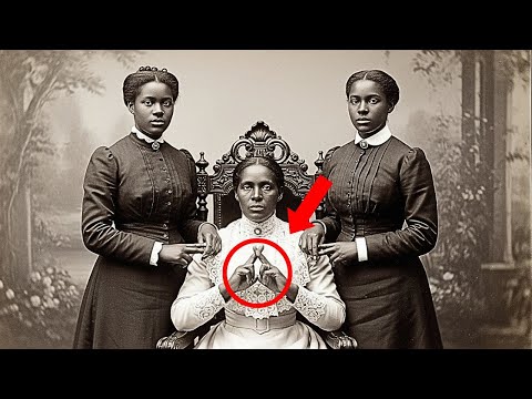 It was just a portrait of a mother and her daughters — but look more closely at their hands.