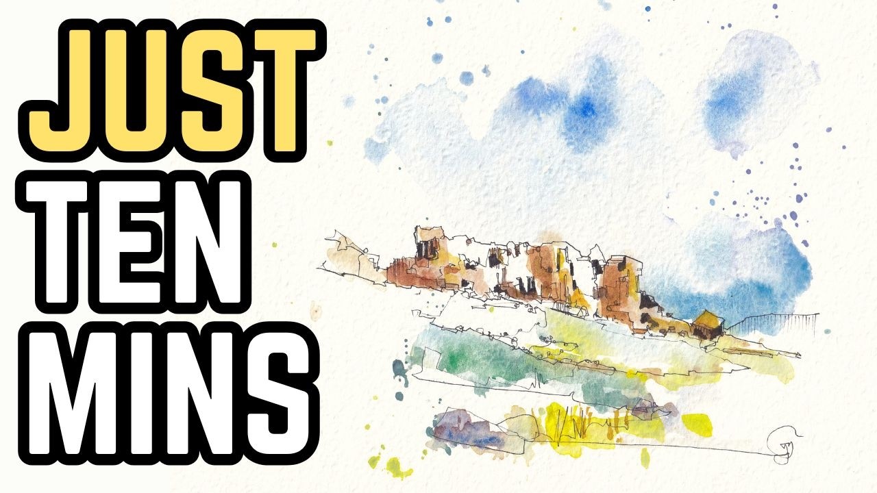 This landscape looks complicated, I sketch it in 10 minutes