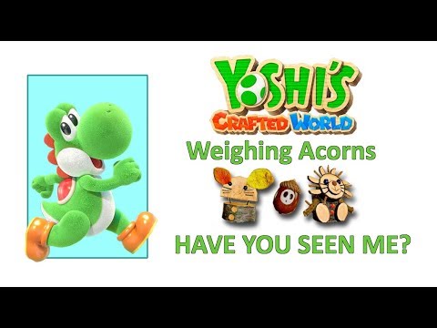 Yoshi's Crafted World Hidden Crafts in Weighing Acorns