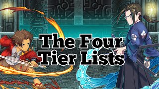 Brave Frontier - The 4 Tier Lists