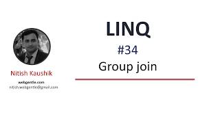 (#34) Group join in linq |  LINQ tutorial for beginners