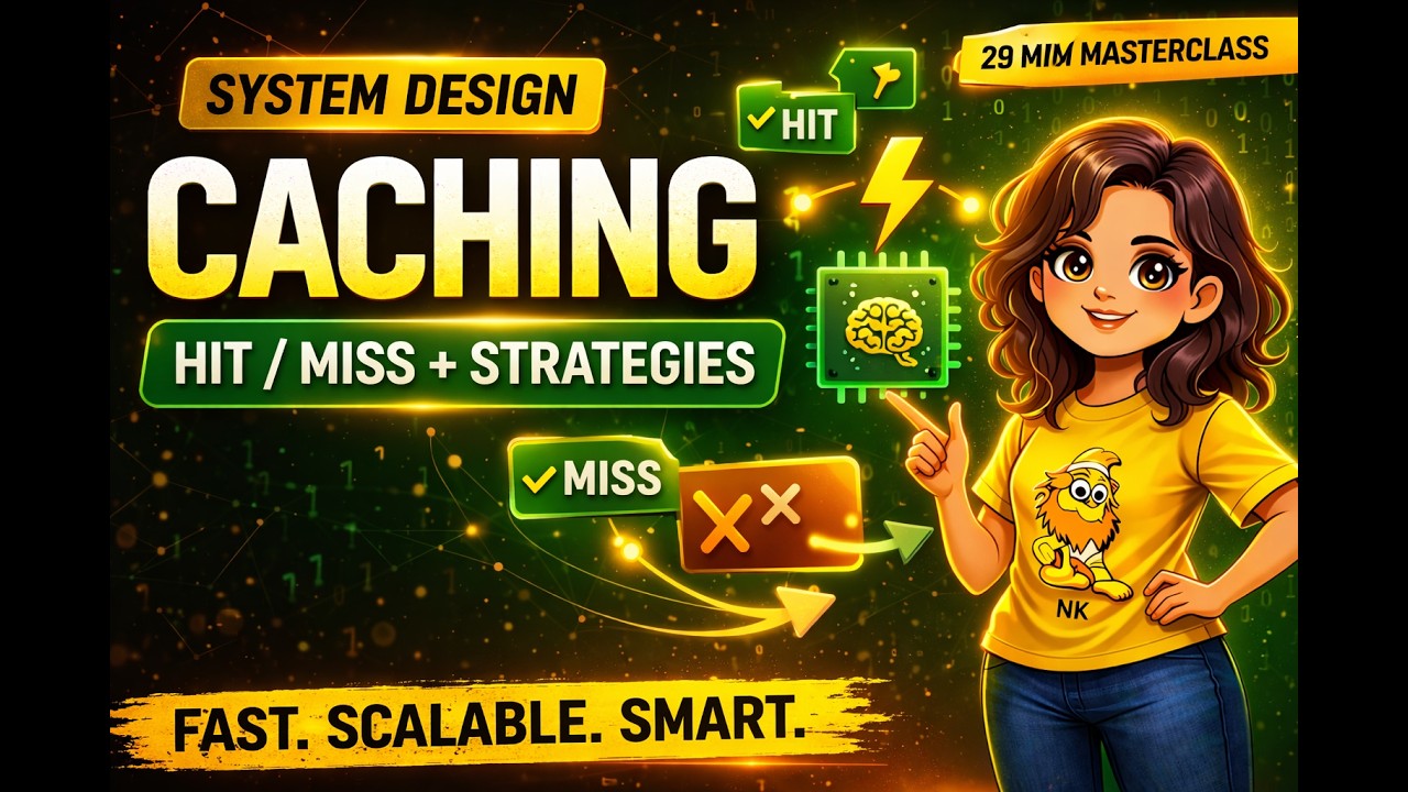 Master Caching for System Design Interviews | Cache Strategies, Eviction, TTL Explained