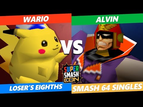 SSC 2019 SSB64 -  wario (Pikachu) VS  Alvin (Captain Falcon) Smash 64 Loser's Eighths