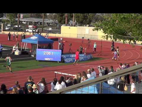 JVB 800m finish at Sunset Finals 5-8-14 - Los Alamitos Boys