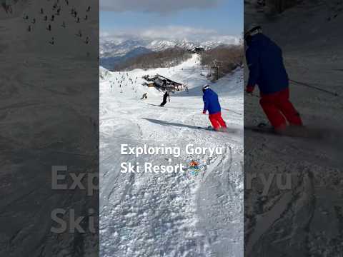 Exploring what Goryu Ski Resort has to offer in Hakuba, Japan 🎿. #shorts #Hakuba #Goryu #skijapan