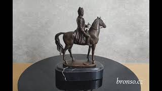 Napoleon na koni - bronzová socha, signováno A. Canova