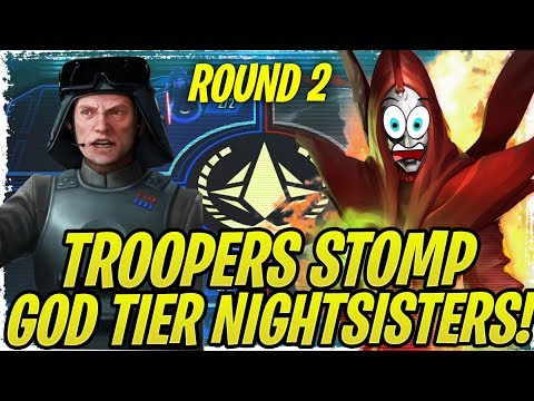 TROOPERS ARE BACK IN TOWN! God Tier Mod Nightsisters Stomped! Hardest Grand Arena Ever! - SWGoH