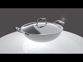 Vinod Cookware Platinum Tri Ply Kadai With Revolutionary SASMetal