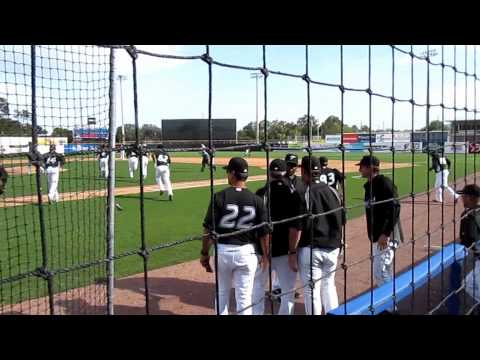 Blue Jays OF Darin Mastroianni scores the winning run against the Rays - 2011 Spring Training