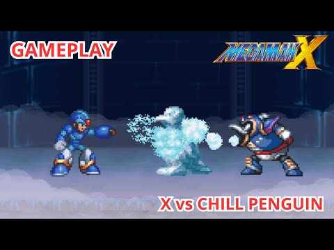 X VS CHILL PENGUIN | MEGA MAN X PS1 STYLE GAMEPLAY | KENSU WILLIAM