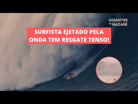 WIPEOUT INSANO! Pedro Calado toma caldo em Nazaré e Lucas Chumbo resgata