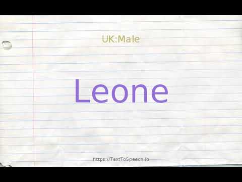 How to pronounce leone