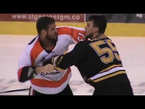 Combat / Fight # 61 Christophe Losier vs # 55 Maxime Vachon, LNAH, 8.1.2016